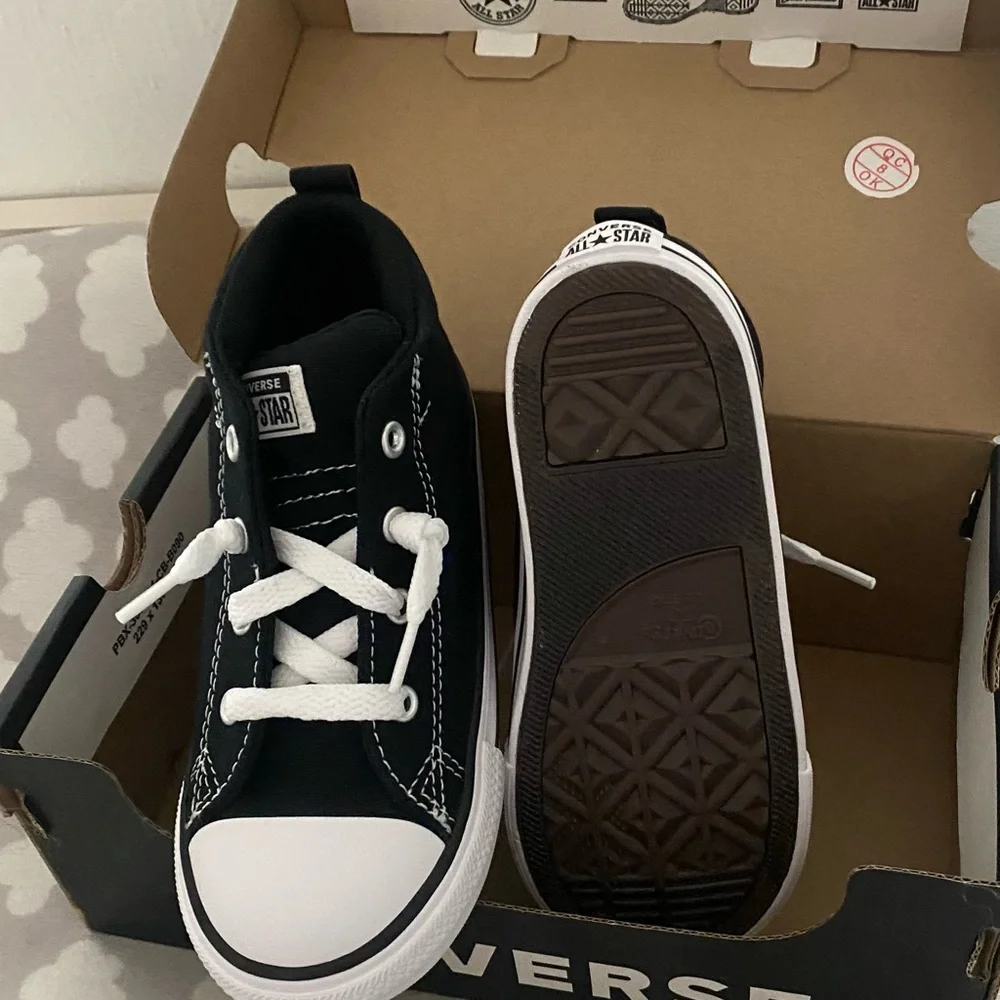 Converse Kids Black and White Sneakers